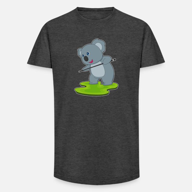 Koala Billiard Queue Sport - Long Fit Männer T-Shirt - Anthrazit