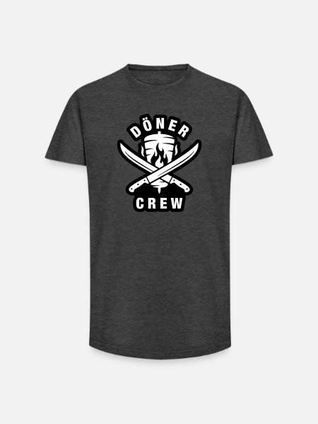 Döner Crew - Long Fit Männer T-Shirt - Anthrazit