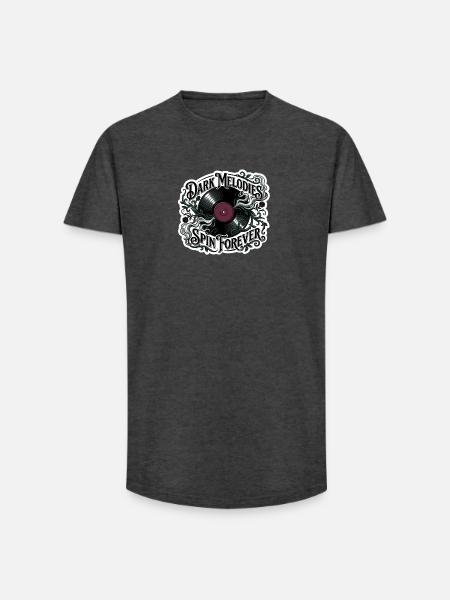 Dark Melodies Spin Forever - Long Fit Men's T-Shirt - charcoal grey