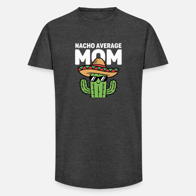 Nacho Durchschnitts-Mutter Lustige Kleinmahn - Long Fit Männer T-Shirt - Anthrazit
