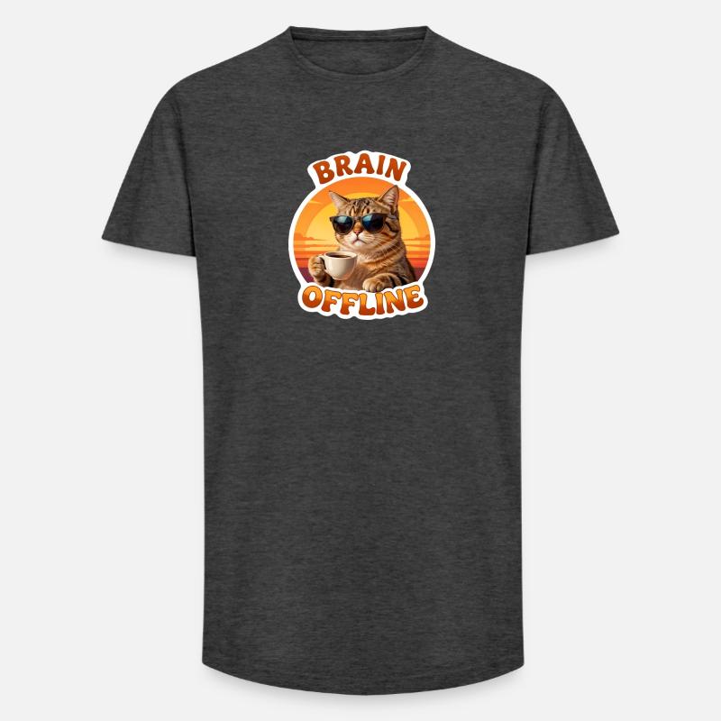 Chat Offline Café Soleil - Long Fit Männer T-Shirt - Anthrazit
