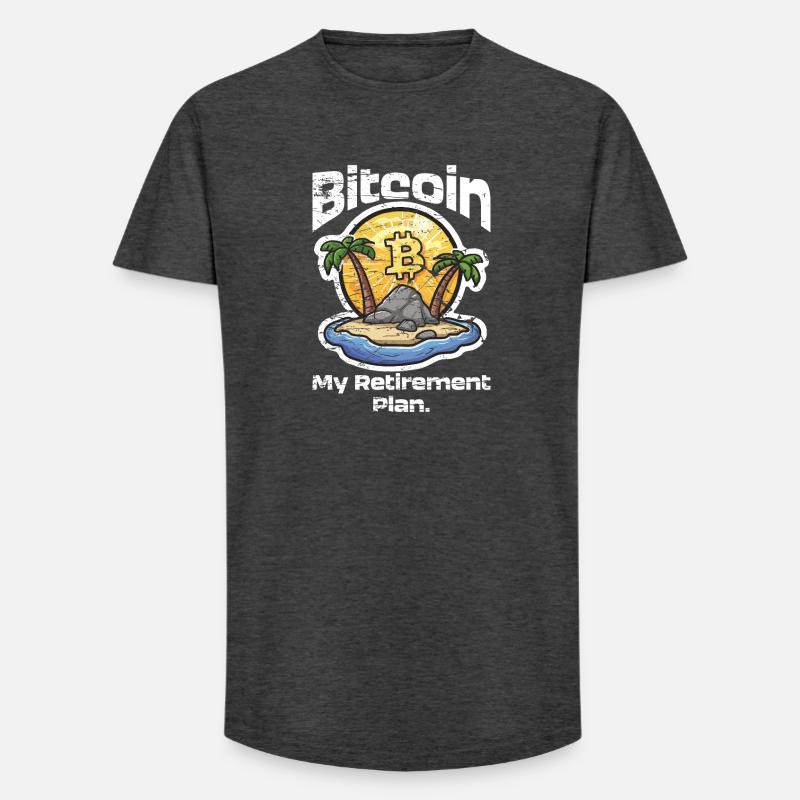 Plan Bitcoin - Long Fit Männer T-Shirt - Anthrazit
