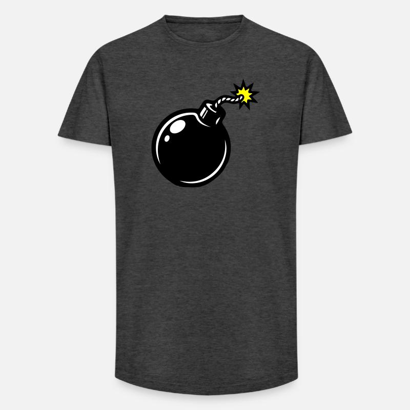 Bombe Comic - Long Fit Männer T-Shirt - Anthrazit