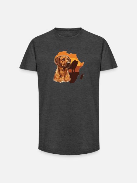 Rhodesian Ridgeback - Long Fit Men's T-Shirt - charcoal grey