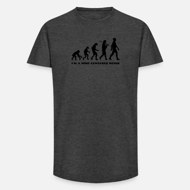 Evolution - Long Fit Männer T-Shirt - Anthrazit