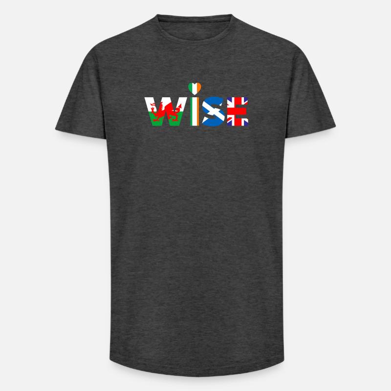 Weise - Long Fit Männer T-Shirt - Anthrazit