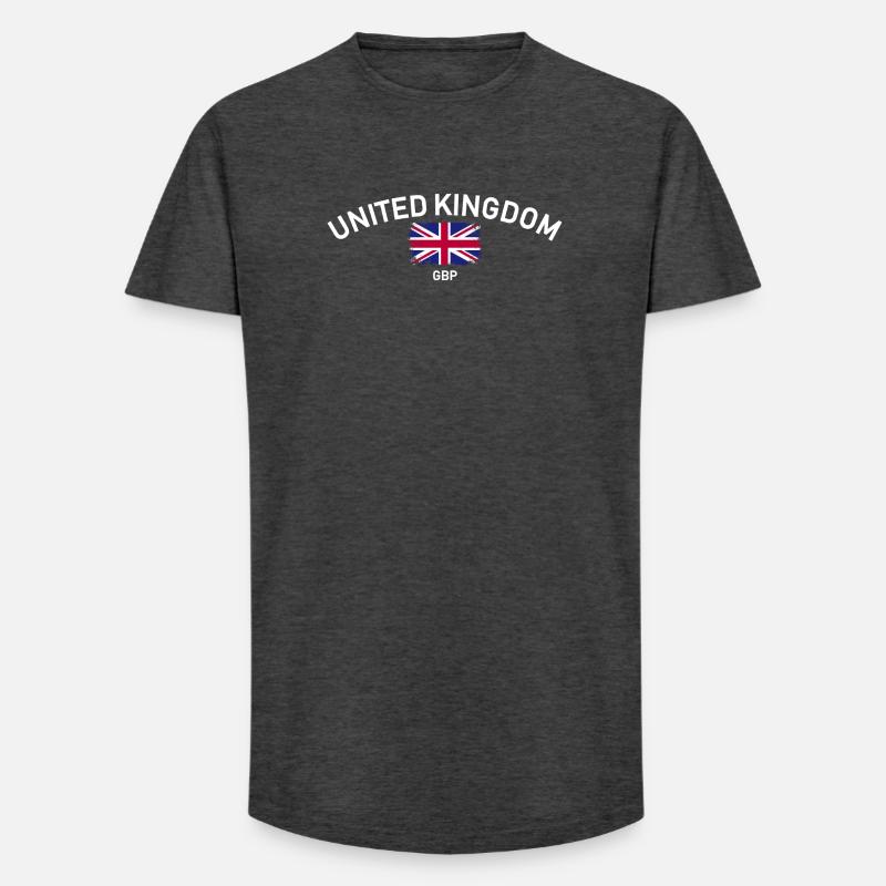 Bogen-Not-Union Jack - Long Fit Männer T-Shirt - Anthrazit
