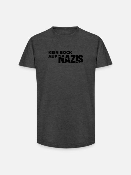 Kein_Bock_auf_Nazis - Long Fit Männer T-Shirt - Anthrazit