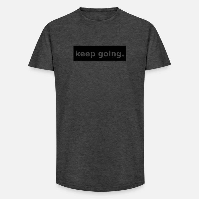 keep going - Long Fit Männer T-Shirt - Anthrazit