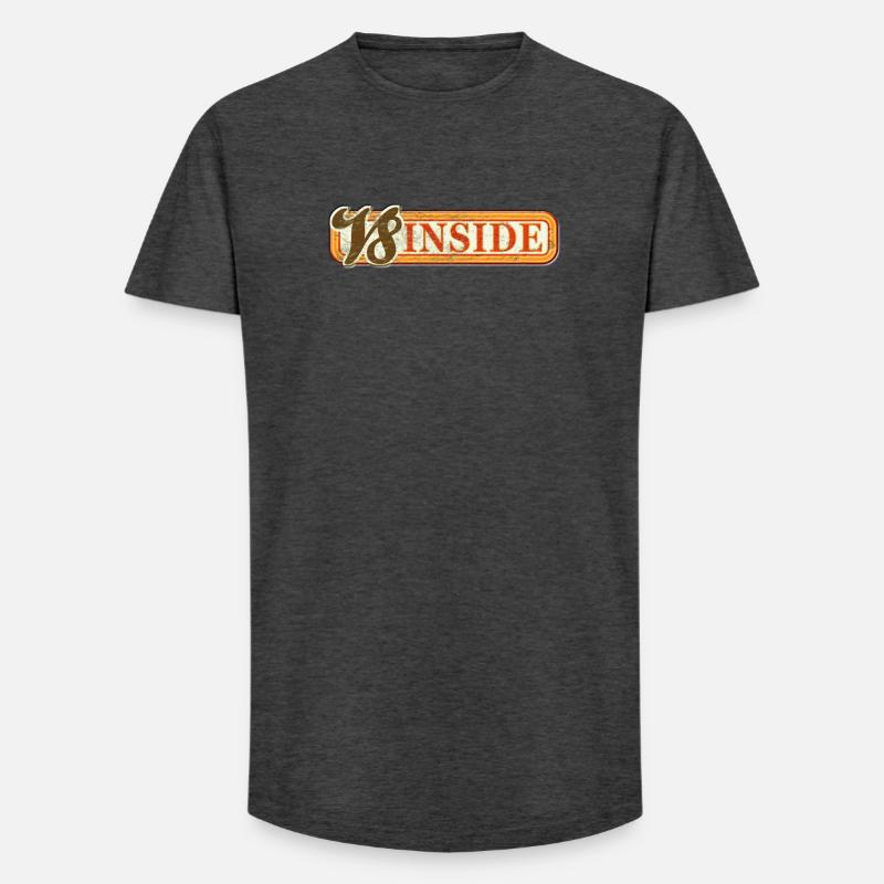 V8 Inside - Long Fit Männer T-Shirt - Anthrazit