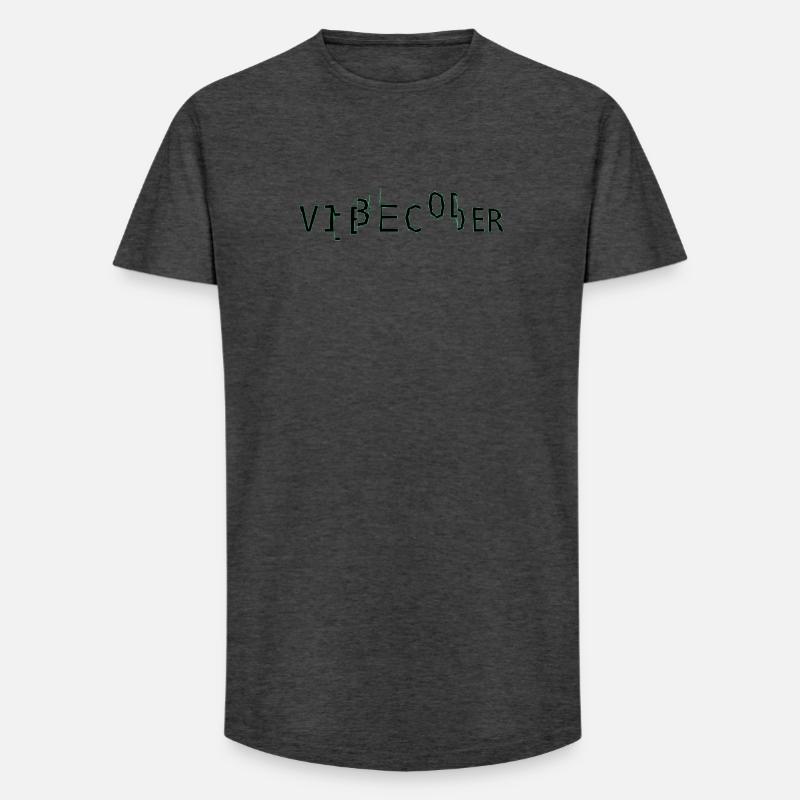 vibecoder_mono Glitch - Long Fit Männer T-Shirt - Anthrazit