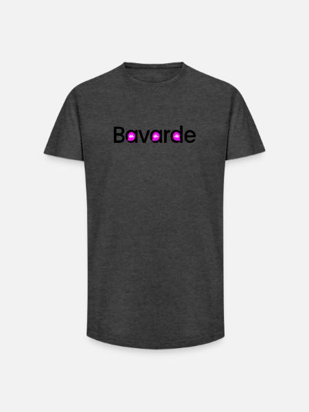 Bavarde - T-shirt coupe longue homme - charbon