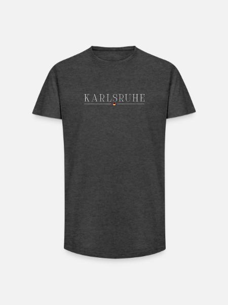 Karlsruhe Fan T-Shirt – For Real Fans - Long fit herre T-shirt - charcoal