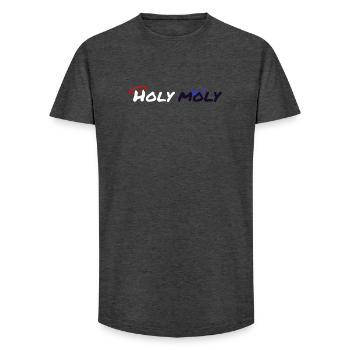 Holy Moly design - Long Fit Men's T-Shirt - charcoal grey - Front - AI Model Male 185 light (185cm)