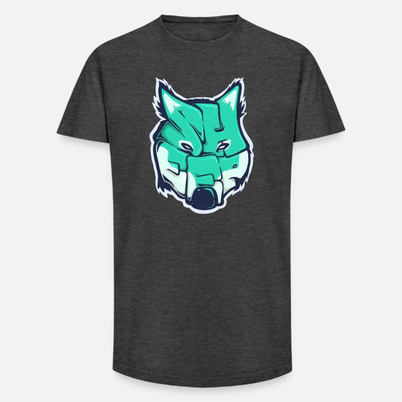 Wolf-Schaf, ein gezogenes Wort - Long Fit Männer T-Shirt - Anthrazit
