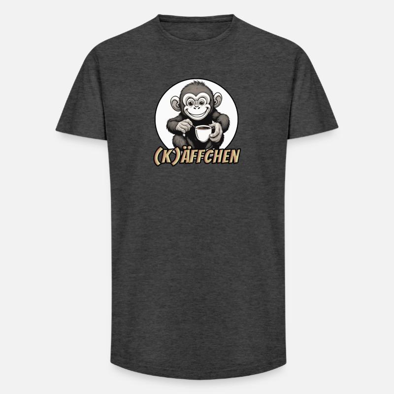 Käffchen - Long Fit Männer T-Shirt - Anthrazit