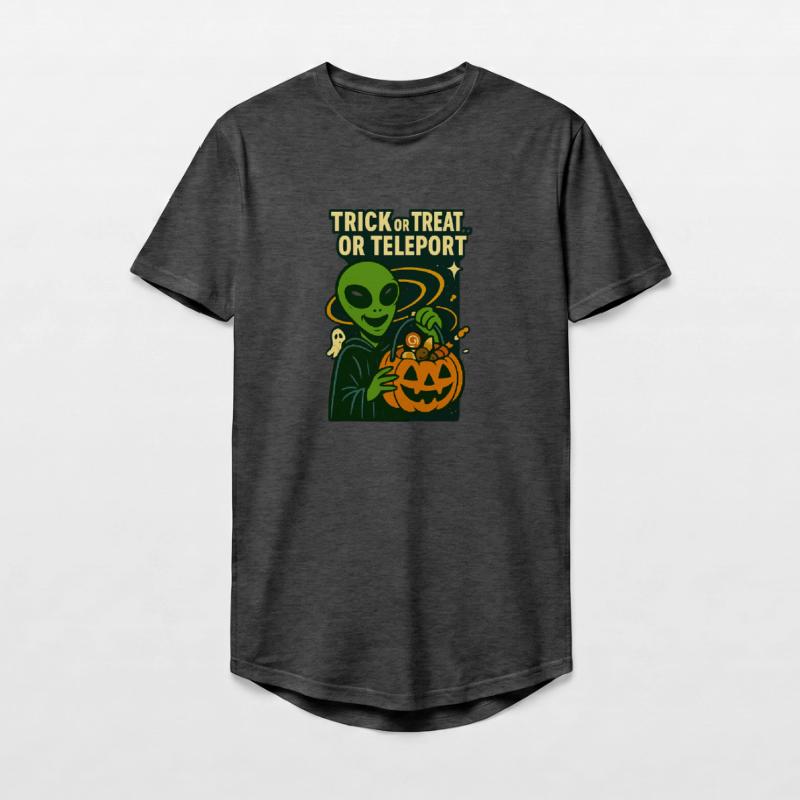 Alien Halloween T-Shirt – Süßes oder Saures... oder... Long Fit Männer T-Shirt