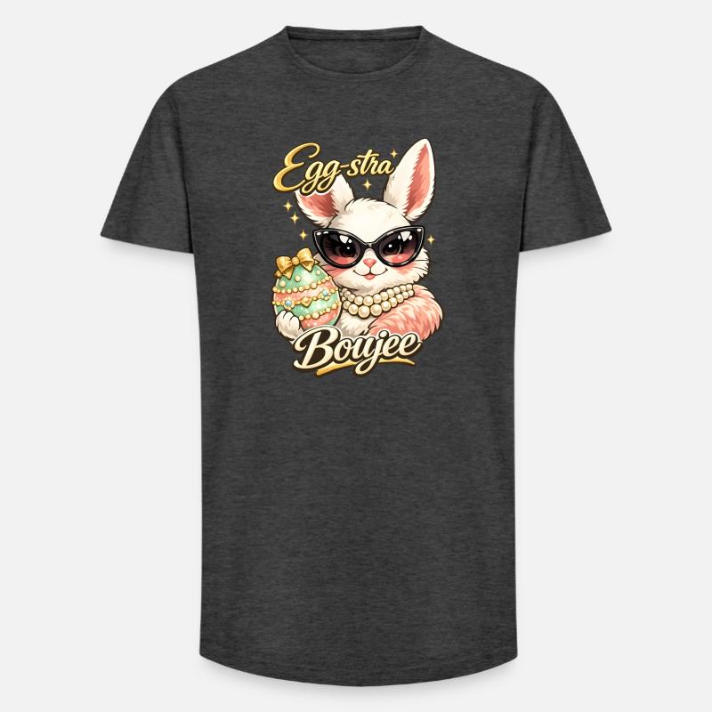 Eggstra Boujee Easter Bunny Easter - Long Fit Men's T-Shirt - charcoal grey