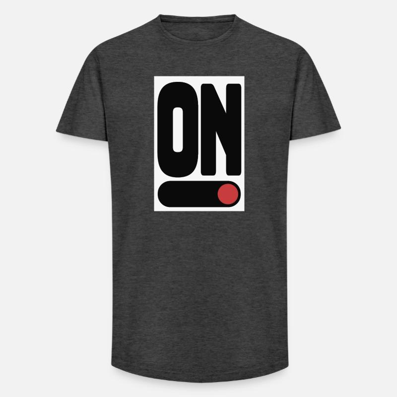 ON Statement Poster Minimal Design - Long Fit Männer T-Shirt - Anthrazit