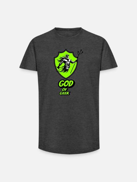 Gott des Geeks - Long Fit Männer T-Shirt - Anthrazit