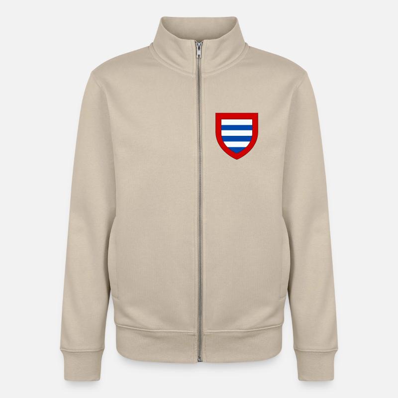 Blason du Goële - Sweat zippé unisexe en coton bio Stanley/Stella - beige crème
