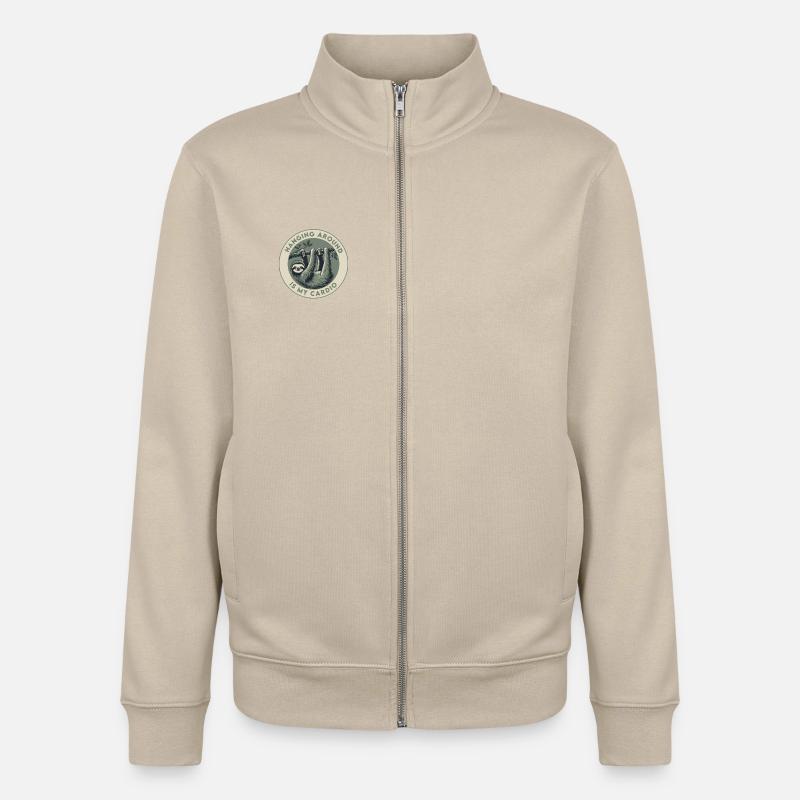 Traîner, c’est mon cardio - Sweat zippé unisexe en coton bio Stanley/Stella - beige crème