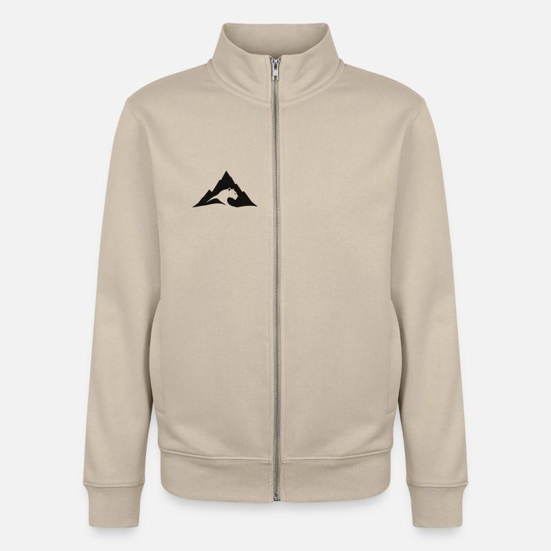 Panthère - Sweat zippé unisexe en coton bio Stanley/Stella - beige crème