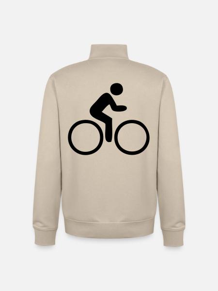 Bicycle riders - Unisex Organic Zip Sweatshirt by Stanley/Stella - desert dust