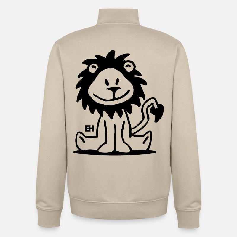 Lion - Sweat zippé unisexe en coton bio Stanley/Stella - beige crème