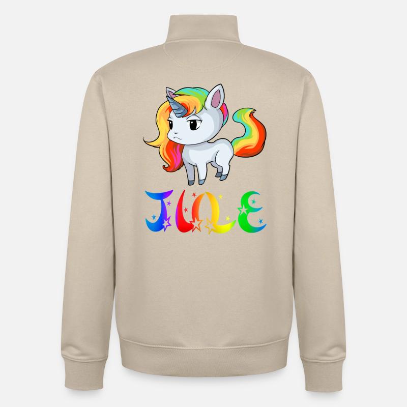 Jule Einhorn - Sweat zippé unisexe en coton bio Stanley/Stella - beige crème