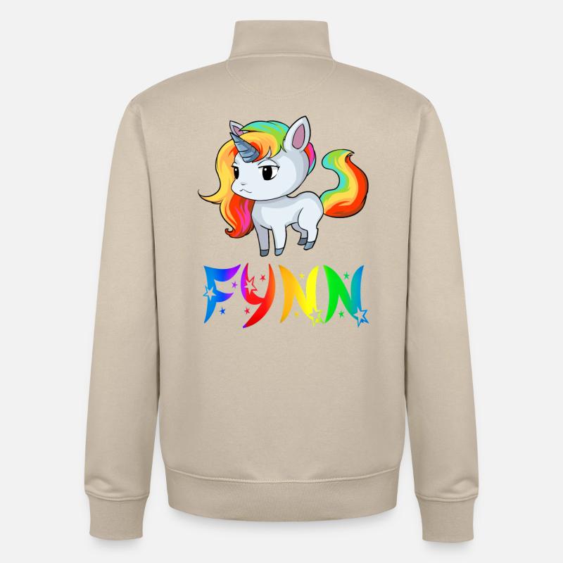 Fynn Einhorn - Sweat zippé unisexe en coton bio Stanley/Stella - beige crème