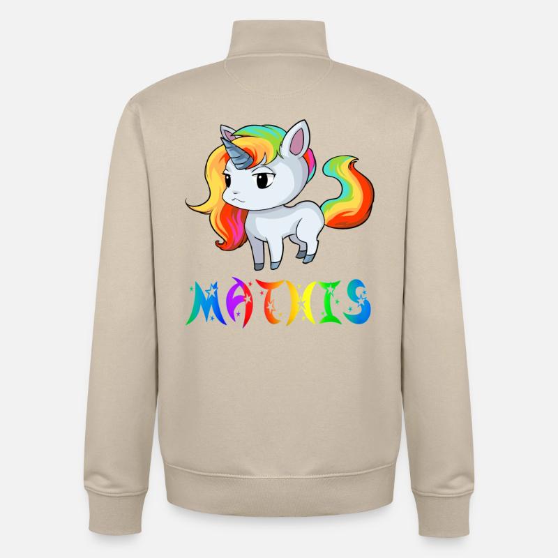 Einhorn Mathis - Sweat zippé unisexe en coton bio Stanley/Stella - beige crème