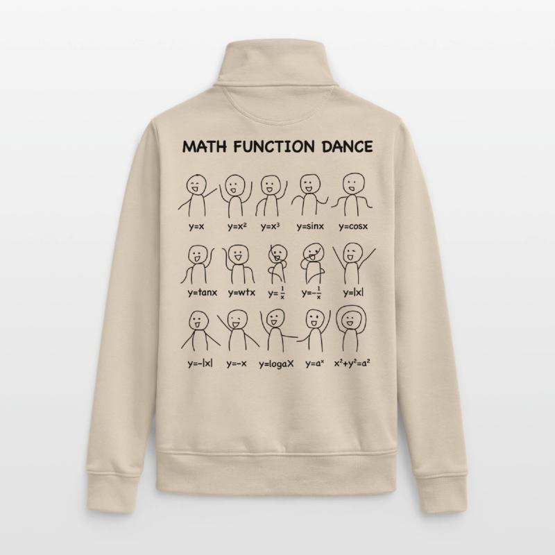 The 'Math Function Dance' (Nerd Shirt) Unisex Organic Zip Sweatshirt by Stanley/Stella