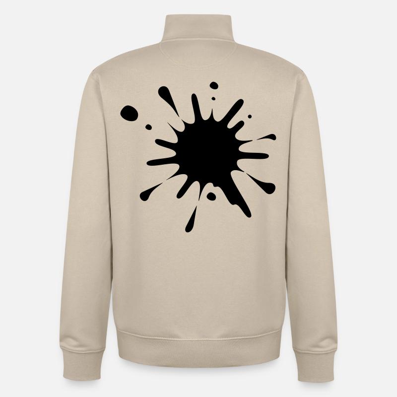 Paint Splash Image* - Unisex Organic Zip Sweatshirt by Stanley/Stella - desert dust