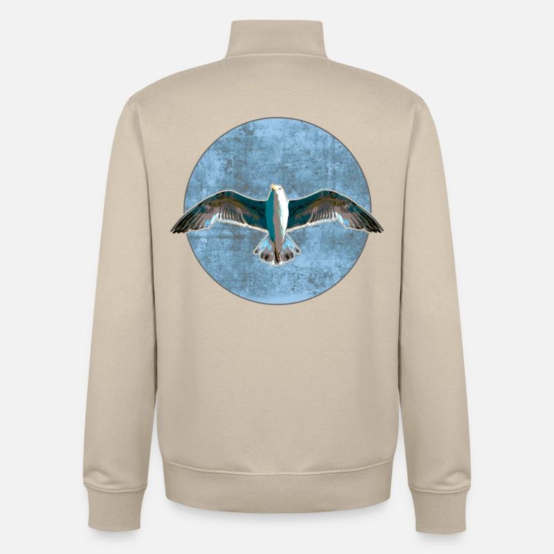 Möwe - Unisex Organic Zip Sweatshirt von Stanley/Stella - Cremebeige