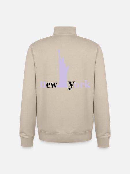 new_york - Unisex Organic Zip Sweatshirt by Stanley/Stella - desert dust
