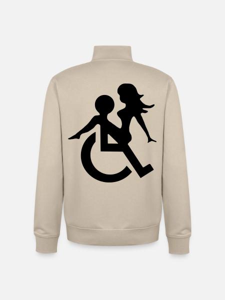 Rollstuhlfreund - Unisex Organic Zip Sweatshirt von Stanley/Stella - Cremebeige