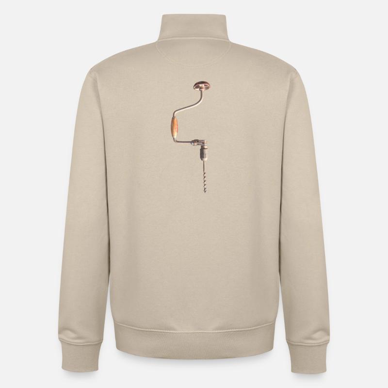 perceuse - Sweat zippé unisexe en coton bio Stanley/Stella - beige crème