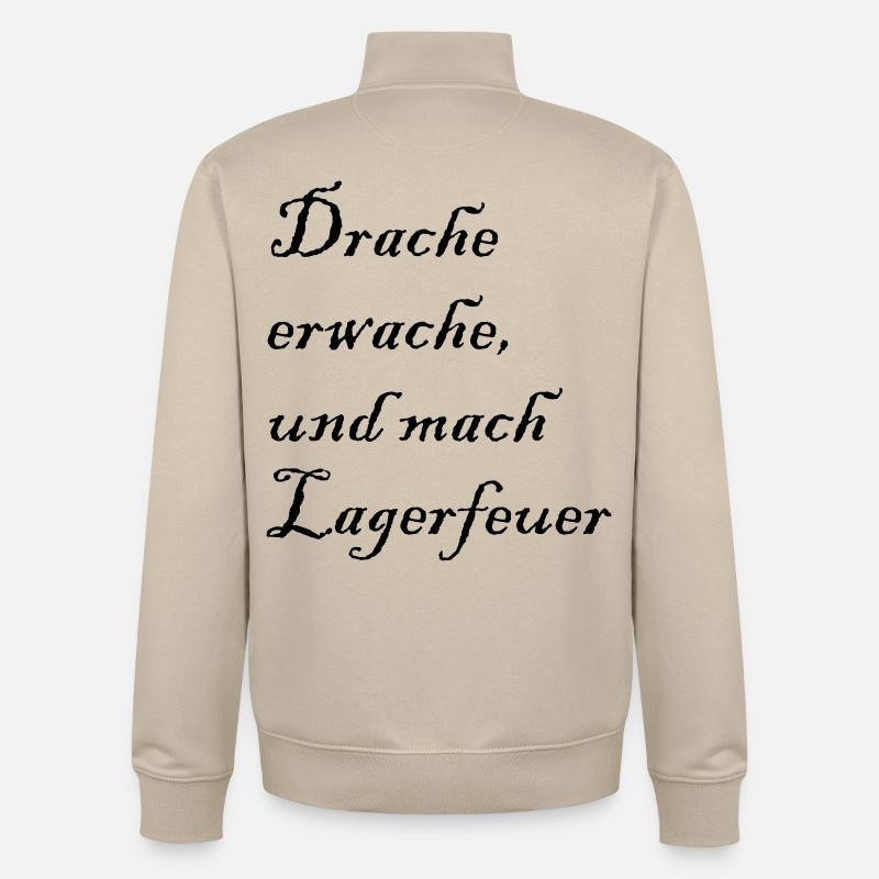 Drache erwache - Unisex Organic Zip Sweatshirt von Stanley/Stella - Cremebeige