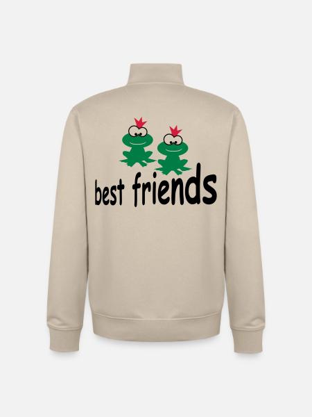 funny - Unisex Organic Zip Sweatshirt by Stanley/Stella - desert dust