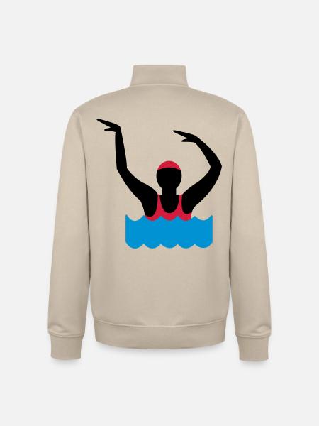 aquagym - Sweat zippé unisexe en coton bio Stanley/Stella - beige crème