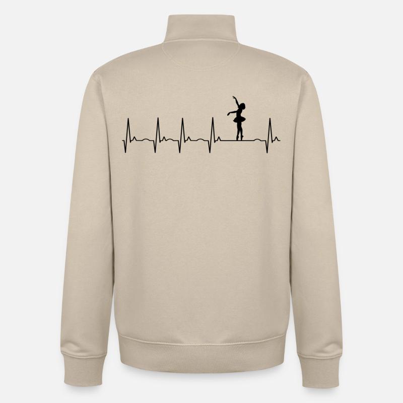 ballet - Sweat zippé unisexe en coton bio Stanley/Stella - beige crème