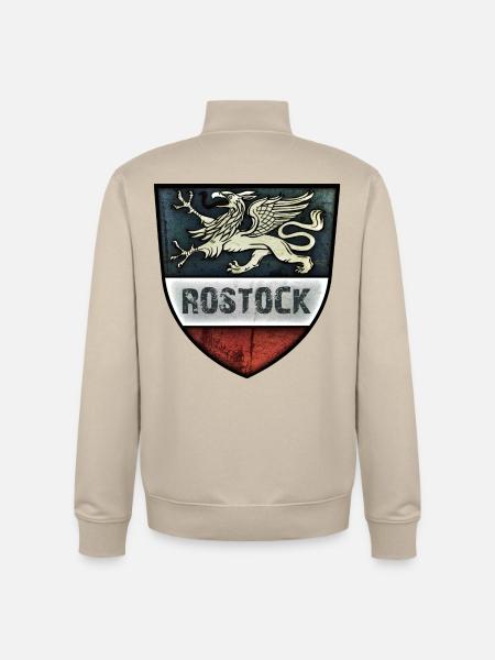 Rostock - Greif - Hansestadt Rostock - Unisex Organic Zip Sweatshirt von Stanley/Stella - Cremebeige