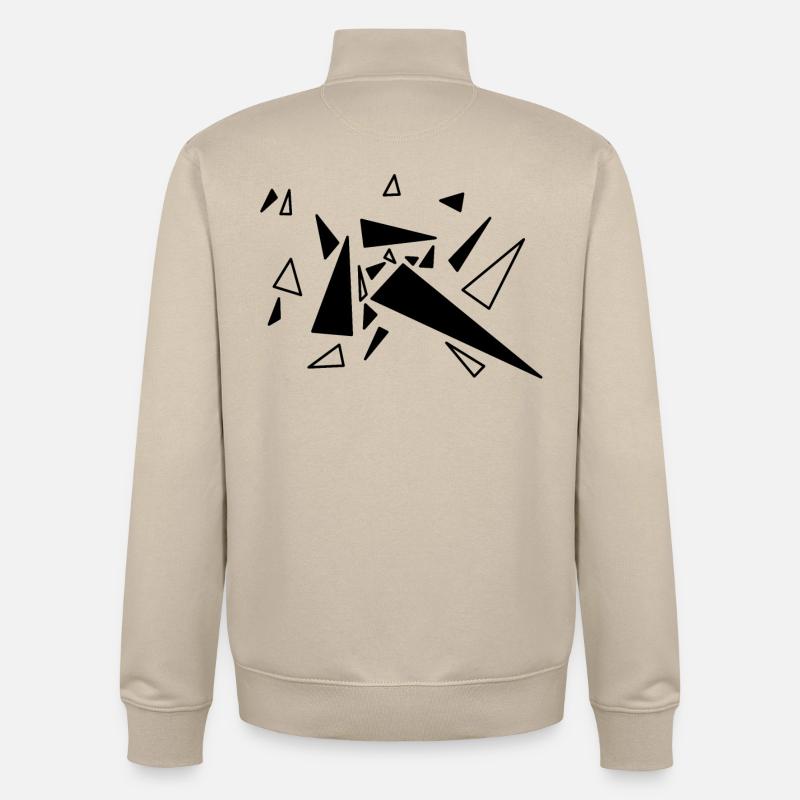 triangle - Sweat zippé unisexe en coton bio Stanley/Stella - beige crème