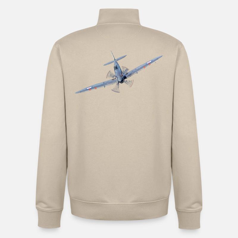 Spitfire - Sweat zippé unisexe en coton bio Stanley/Stella - beige crème