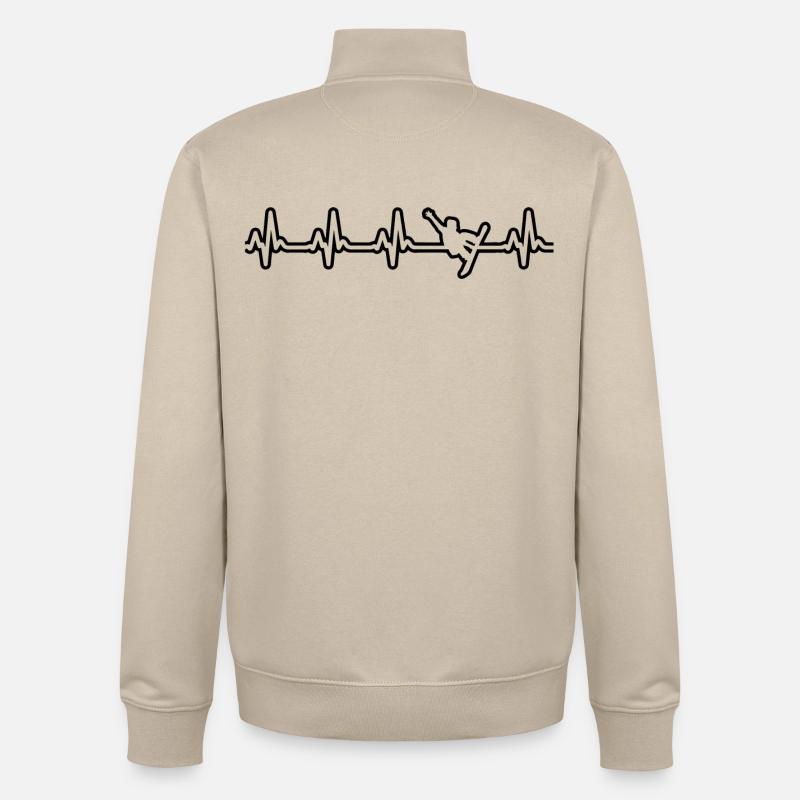 snowboard - Sweat zippé unisexe en coton bio Stanley/Stella - beige crème