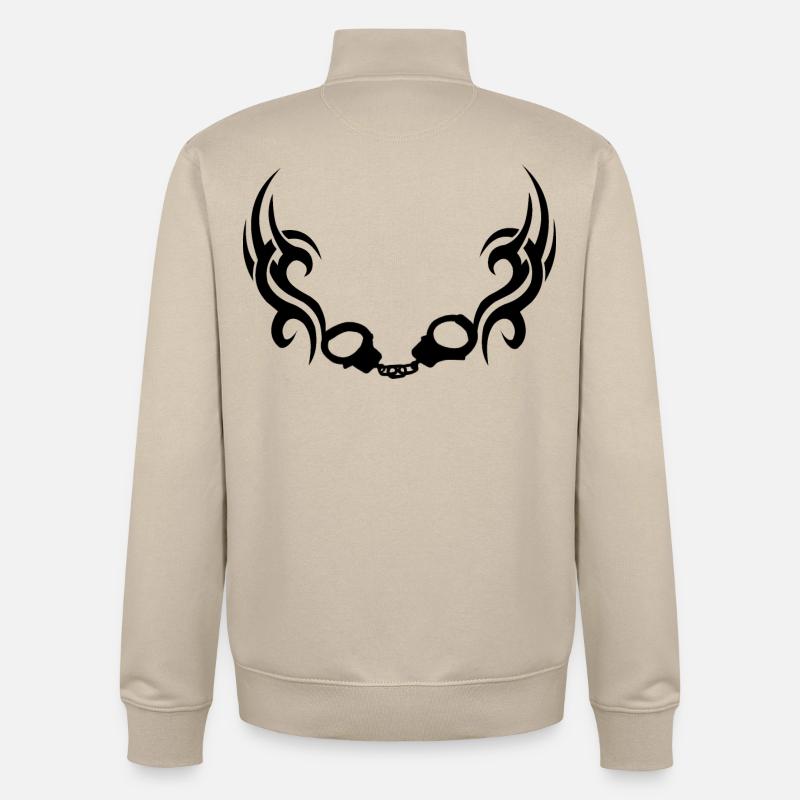 Trible à menottes - Sweat zippé unisexe en coton bio Stanley/Stella - beige crème