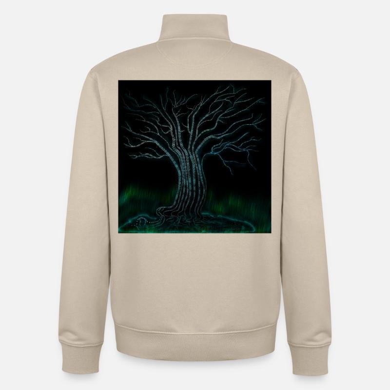 Binaer Benär Baum - Unisex Organic Zip Sweatshirt von Stanley/Stella - Cremebeige