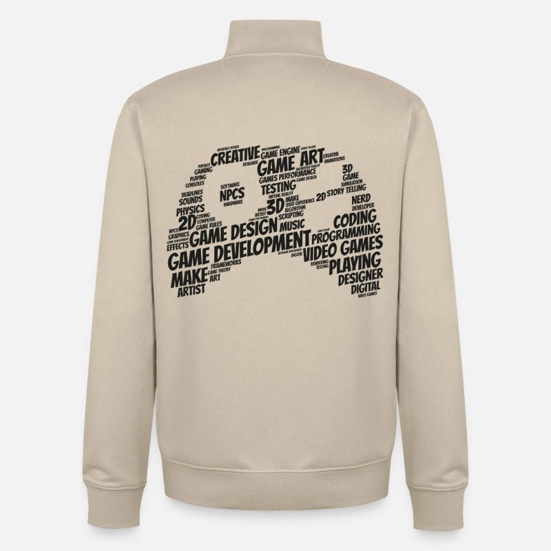 Games developer - Unisex Organic Zip Sweatshirt by Stanley/Stella - desert dust