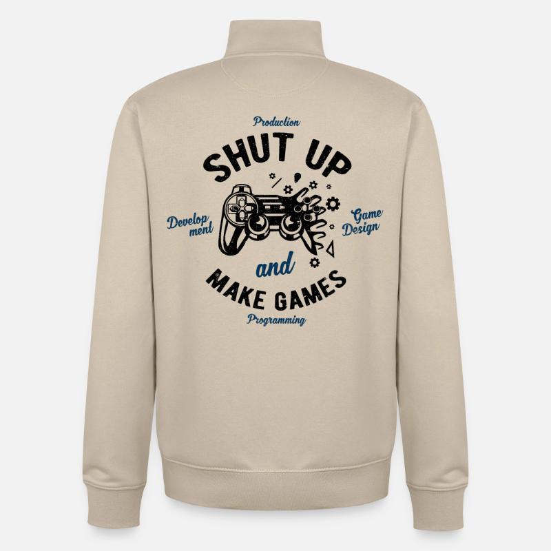 Game development - Unisex Organic Zip Sweatshirt by Stanley/Stella - desert dust